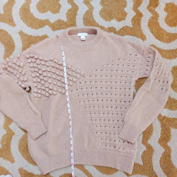 Intropia Textured Sweater in Nude - Mohair / Wool Blend with Bobbles - Picture 6 of 10